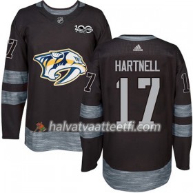 Miesten NHL Nashville Predators Pelipaita Scott Hartnell 17 1917-2017 100th Anniversary Adidas Musta Authentic